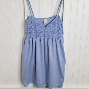 Victoria's Secret Gold Label Babydoll Nightie Baby Blue Jersey Knit MADE IN USA